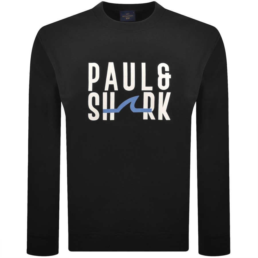Paul And Shark X-Soft Logo Sweatshirt Black | Mainline Menswear us